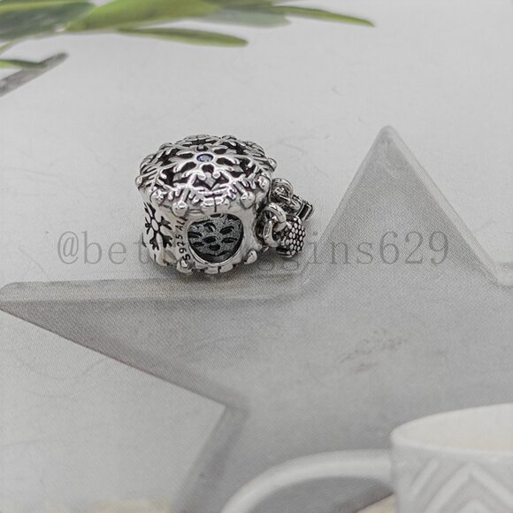 Pandora Icy Snowflake Drop Charm - Picture 5 of 8